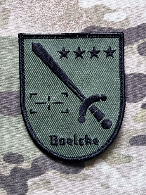 German Patch Luftwaffe FlgGrp TaktLwG 31 "B" - Fliegende Gruppe Taktisches Luftwaffengeschwader 31 "Boelcke" - Nörvenich - Olive - Velcro - nášivka