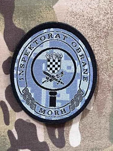Croatia Military Velcro Patch MOD Defence Inspection - Digital Grey - nášivka