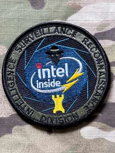 NATO CAOC 2 - Combined Air Operations Center - Intelligence Surveillance Reconnaissance Division - Uedem Patch - Velcro - nášivka
