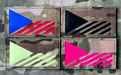 Action LaserCut Patch - Czech Flag - Medium - Multicam - nášivka