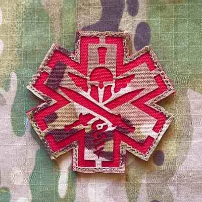 Action LaserCut Patch - Paramedic Stars - Spartan - Medium - Multicam - nášivka