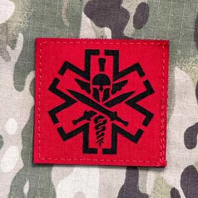 Action LaserCut Patch - Paramedic - Spartan - Large - Red - nášivka