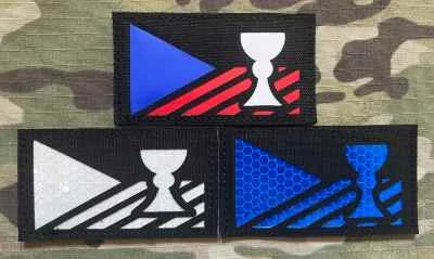 Action LaserCut Patch - Czech Flag - Kalich - Medium - Black - nášivka