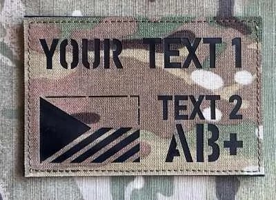 Action LaserCut Patch - ID Panel 120x80 Custom Made - Czech Flag - Multicam - nášivka