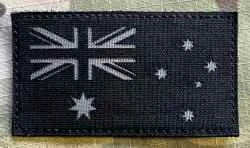 Action LaserCut Patch - Australia Flag - Medium - Black - nášivka