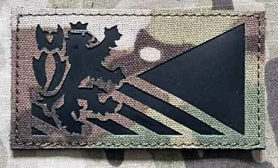 Action LaserCut Patch - Czech Flag - Czech Lion - Reversed - Medium - Multicam