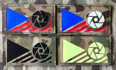 Action LaserCut Patch - Czech Flag - Adventure Photographer - Medium - Multicam - nášivka