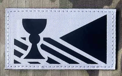 Action LaserCut Patch - Czech Flag - Kalich - Medium - White - Reverse - nášivka