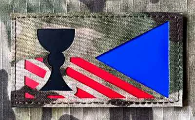 Action LaserCut Patch - Czech Flag - Kalich - Medium - Multicam - Reverse - nášivka