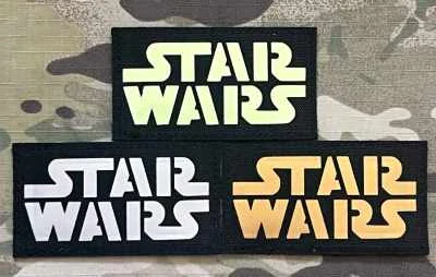 Action LaserCut Patch - Star Wars Logo - Medium - Black - nášivka