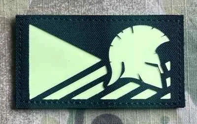 Action LaserCut Patch - Czech Flag - Spartan - Medium - Black - nášivka