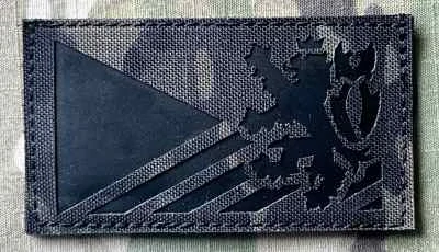 Action LaserCut Patch - Czech Flag - Czech Lion - Medium - Multicam Black - nášivka