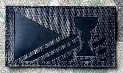 Action LaserCut Patch - Czech Flag - Kalich - Medium - Multicam Black - nášivka