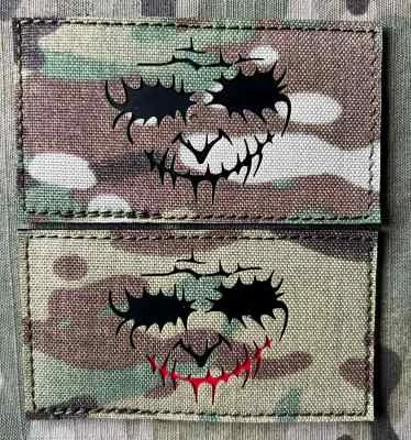 Action LaserCut Patch - Joker Face - Rectangle - Medium - Multicam - nášivka
