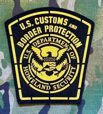 Action LaserCut Patch - US. Customs and Border Protection - Black - nášivka