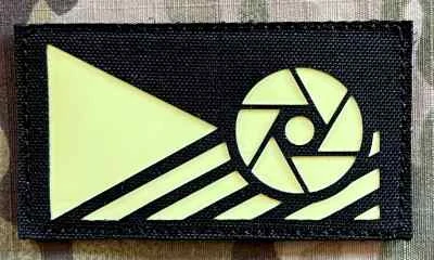 Action LaserCut Patch - Czech Flag - Adventure Photographer - Medium - Black - nášivka