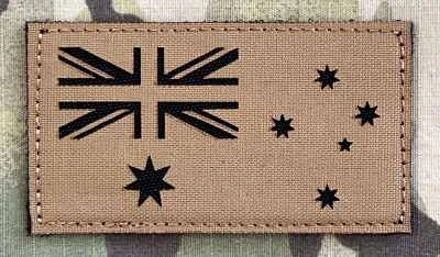 Action LaserCut Patch - Australia Flag - Medium - Coyote Brown - nášivka