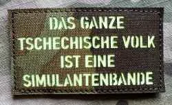 Action LaserCut Patch - Das Ganze Tschechische Volk Ist Eine Simulantenbande - Medium - vz.95 - nášivka