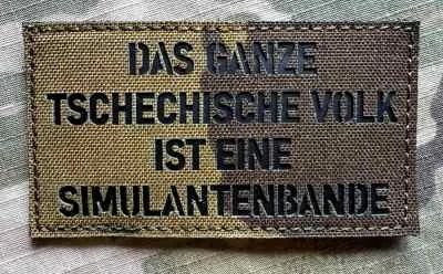 Action LaserCut Patch - Das Ganze Tschechische Volk Ist Eine Simulantenbande - Medium - vz.95 - nášivka