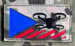Action LaserCut Patch - Czech Flag - UAV/Drone Operator - Medium - Multicam - nášivka