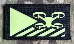Action LaserCut Patch - Czech Flag - UAV/Drone Operator - Medium - Black - nášivka