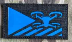Action LaserCut Patch - Czech Flag - UAV/Drone Operator - Medium - Black - nášivka