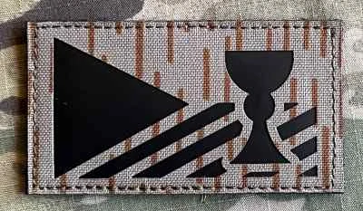 Action LaserCut Patch - Czech Flag - Kalich - Medium - Strichtarn - nášivka