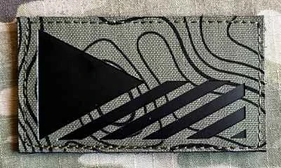 Action LaserCut Patch - Czech Flag - Medium - Topografic Camo Green - nášivka