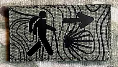 Action LaserCut Patch - Camino de Santiago - Medium - Topografic Camo Green - nášivka