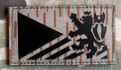 Action LaserCut Patch - Czech Flag - Czech Lion - Medium - Strichtarn - nášivka