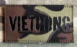 Action LaserCut Patch - Vietcong Game Logo - Medium - ERDL Green - nášivka