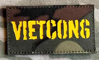 Action LaserCut Patch - Vietcong Game Logo - Medium - ERDL Green - nášivka