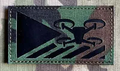 Action LaserCut Patch - Czech Flag - UAV/Drone Operator - Medium - Woodland M81 - nášivka