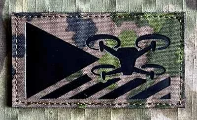 Action LaserCut Patch - Czech Flag - UAV/Drone Operator - Medium - M05 Woodland - nášivka