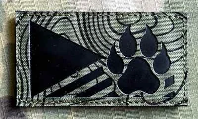 Action LaserCut Patch - Czech Flag - K-9 - Medium - Topografic Camo Green - nášivka