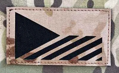 Action LaserCut Patch - Czech Flag - Medium - Multicam Arid - nášivka