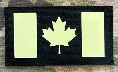 Action LaserCut Patch - Canada Flag - Medium - Black - nášivka