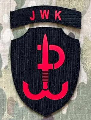 Action LaserCut Patch - Poland JWK - Jednostka Wojskowa Komandosów - Black - nášivka
