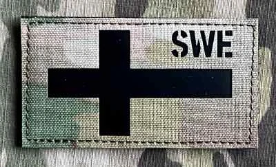 Action LaserCut Patch - Sweden Flag - SWE - Medium - Multicam - nášivka