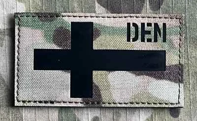 Action LaserCut Patch - Denmark Flag - DEN - Medium - Multicam - nášivka