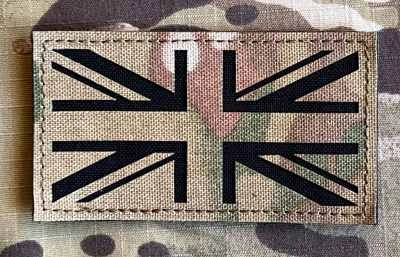 Action LaserCut Patch - UK Flag - Medium - Ranger Green - nášivka