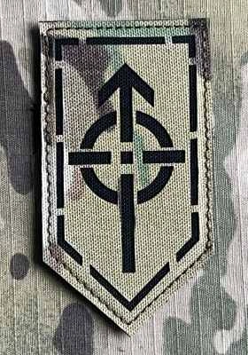 Ukrajina Military Velcro Patch 3rd Separate Assault Brigade - International Rifle Battalion LaserCut - Multicam - nášivka