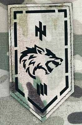 Ukrajina Military Velcro Patch 3rd Separate Assault Brigade - 1st Assault Infantry Battalion - 3rd Assault Company LaserCut - Multicam - nášivka