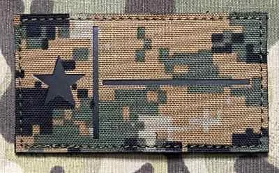 Action LaserCut Patch - Texas Flag - Medium - MARPAT Woodland - nášivka