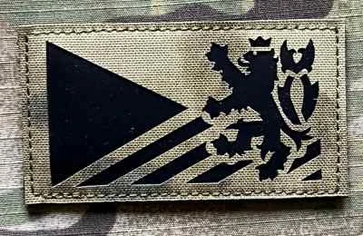 Action LaserCut Patch - Czech Flag - Czech Lion - Medium - A-TACS FG - nášivka