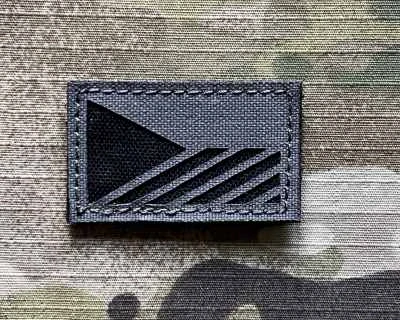 Action LaserCut Patch - Czech Flag - Small - Wolf Grey - nášivka