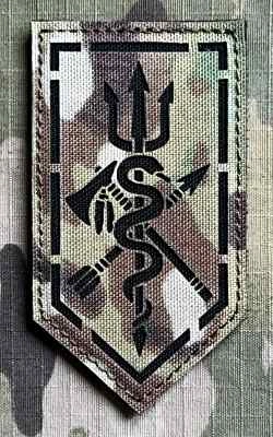 Ukrajina Military Velcro Patch 3rd Separate Assault Brigade - International Rifle Battalion - 3rd Rifle Company LaserCut - Multicam - nášivka