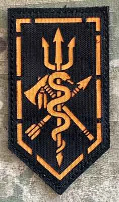 Ukrajina Military Velcro Patch 3rd Assault Brigade - International Rifle Battalion - 3rd Rifle Company LaserCut - Color - nášivka