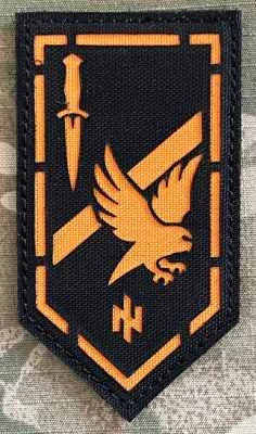 Ukrajina Military Velcro Patch 3rd Assault Brigade - 1st Assault Infantry Battalion - Reconnaissance Platoon LaserCut - Color - nášivka