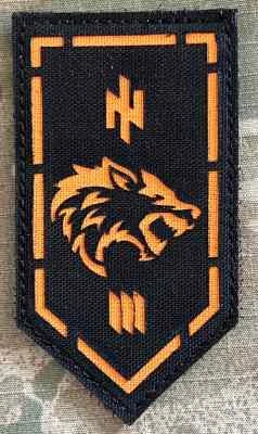 Ukrajina Military Velcro Patch 3rd Assault Brigade - 1st Assault Infantry Battalion - 3rd Assault Company LaserCut - Color - nášivka